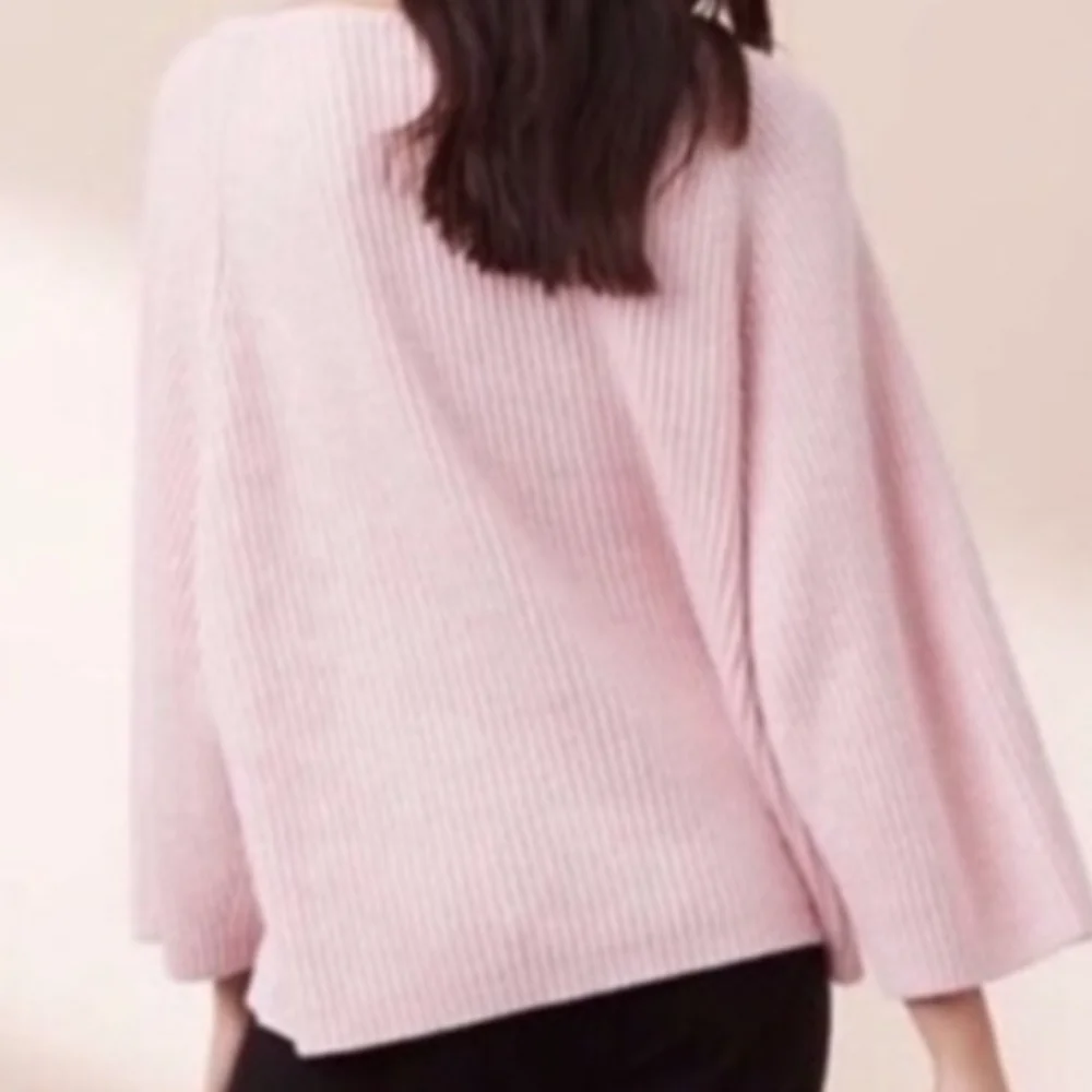 Lou & Grey Pink Ribbed Oversided Sweater